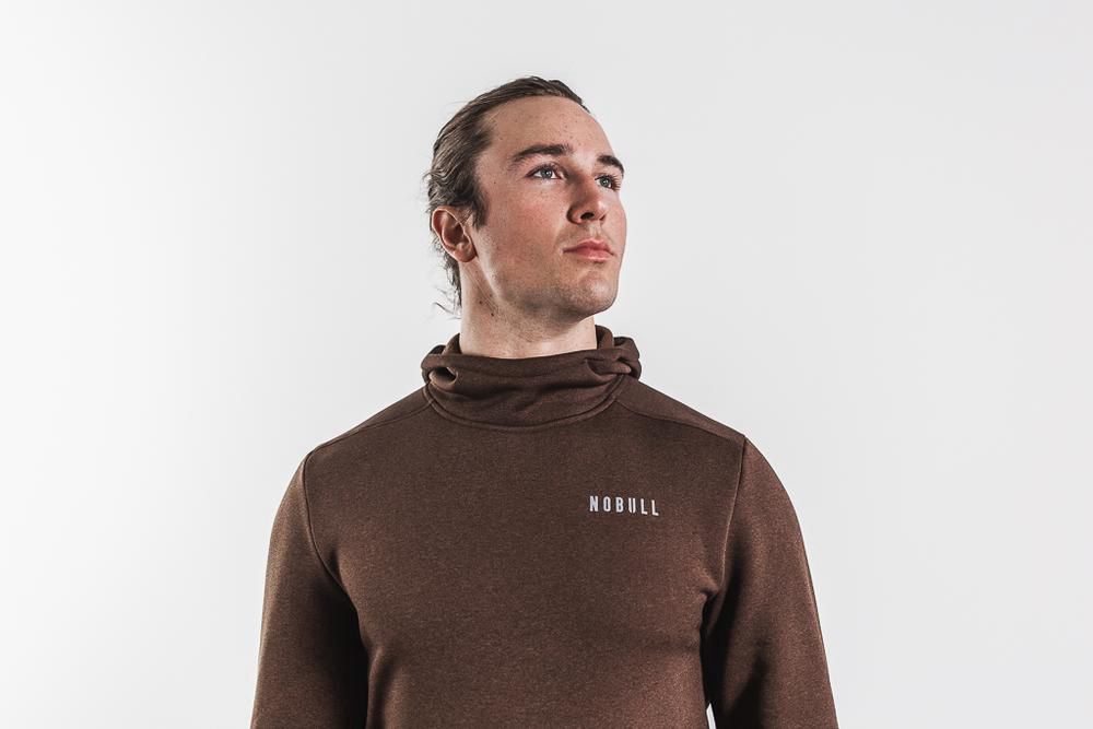 Sweat À Capuche NOBULL Homme Marron - NOBULL Performance Pullover,France (1538-WHNTJ)